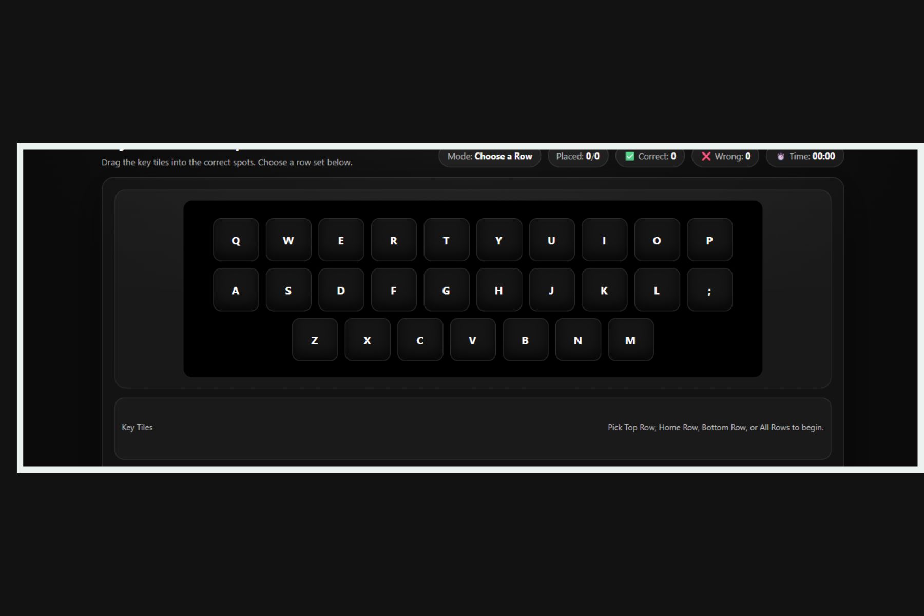 Keyboard Match-Up Game